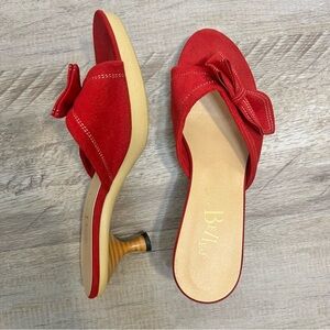 Stylish Red Bow Heels